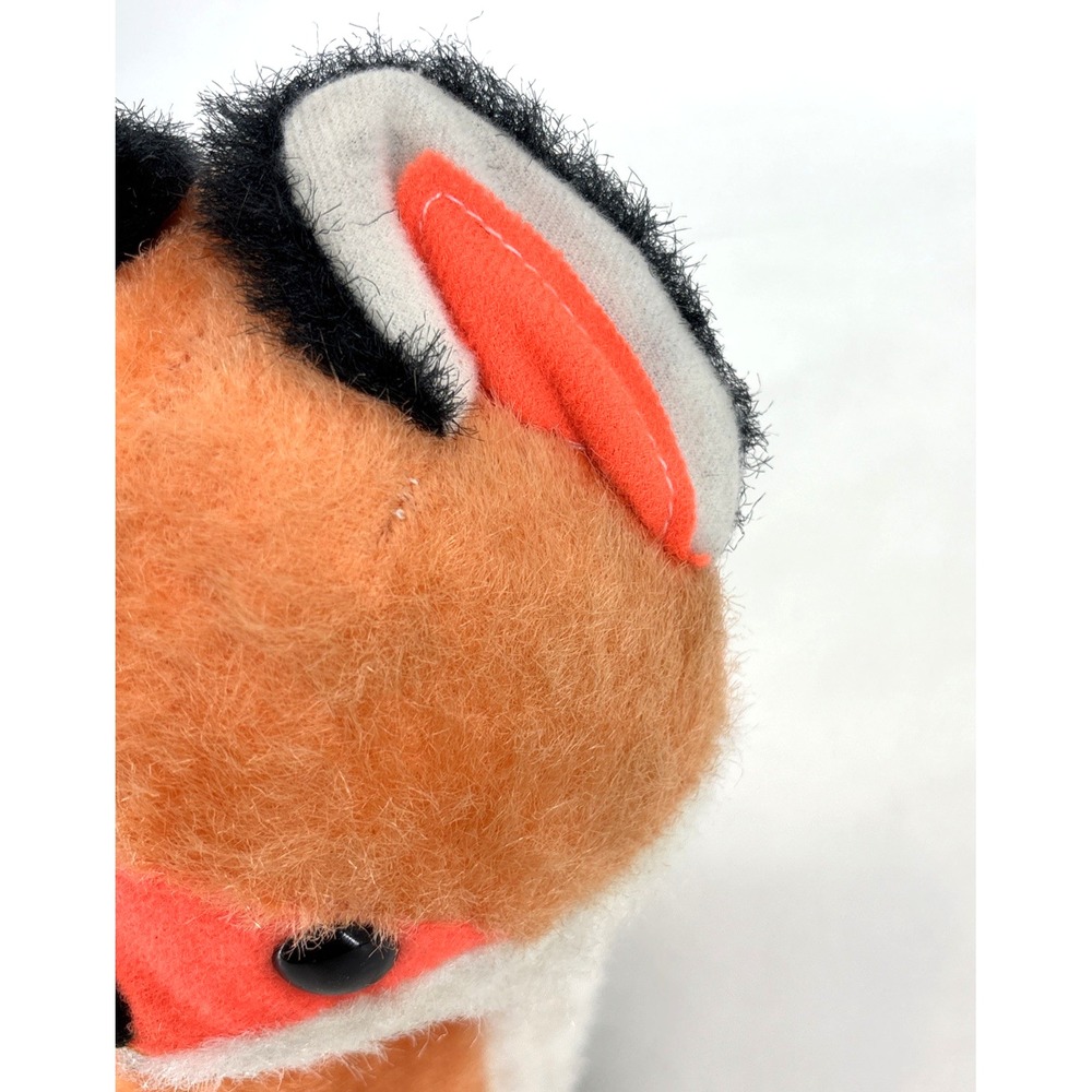 Vintage SUPERIOR TOY AND NOVELTY Plush Orange Fox Red Collar‎ 12" 1960s 1970s - Picture 6 of 16